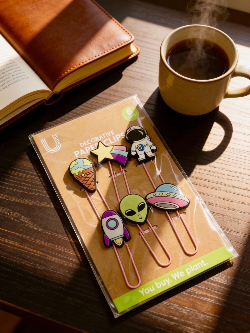 Decorative Space & Alien Paper Clips - 6 Count